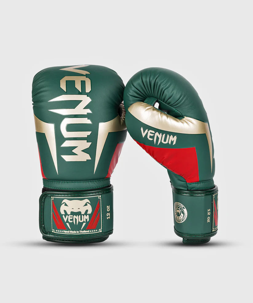 Guantes de Box Venum Elite (Verde / Dorado) (Edición Especial) (Disponible por Encargo)