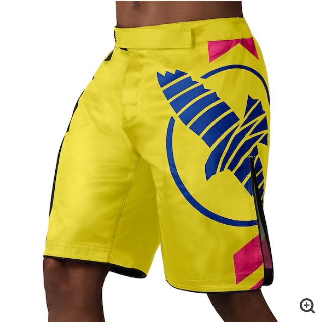 Fightshorts Hayabusa Icon (Largos) (Amarillo / Azul) (Disponible por Encargo)