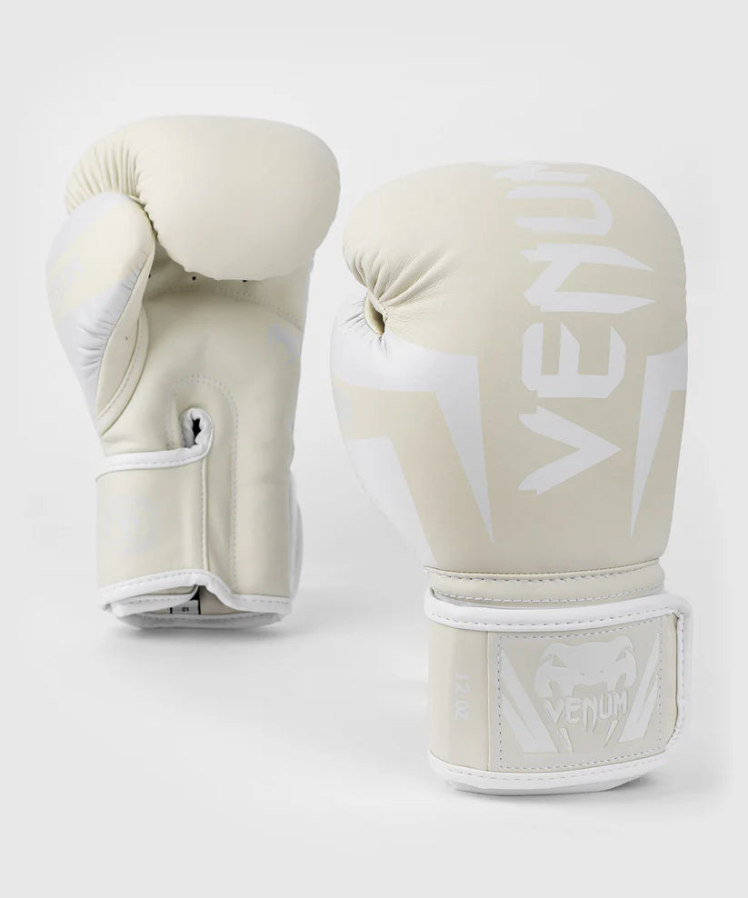 Guantes de Box Venum Elite (Marfil / Blanco) (Disponible por Encargo)