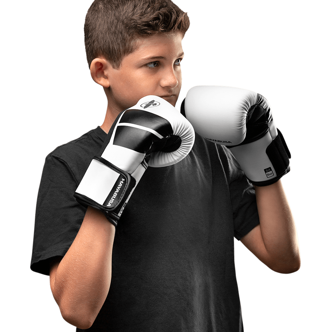 Guantes de Box Hayabusa S4 para Niños (Blanco / Negro) (Disponible por Encargo)