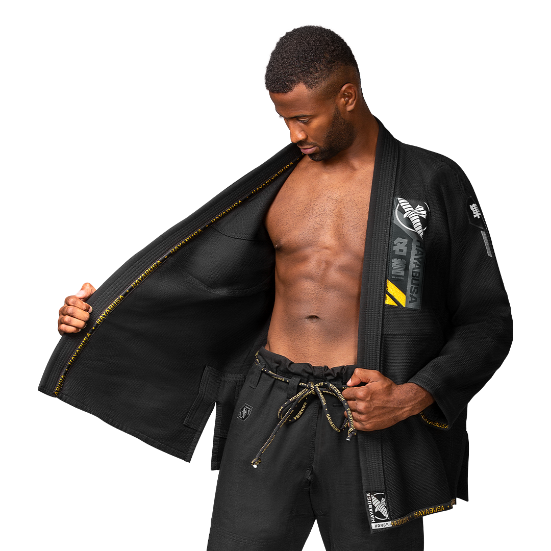 Uniforme de Jiujitsu Brasileño Liviano Hayabusa Ascend (Negro) (Disponible por Encargo)