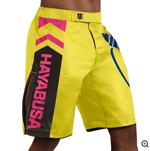 Fightshorts Hayabusa Icon (Largos) (Amarillo / Azul) (Disponible por Encargo)