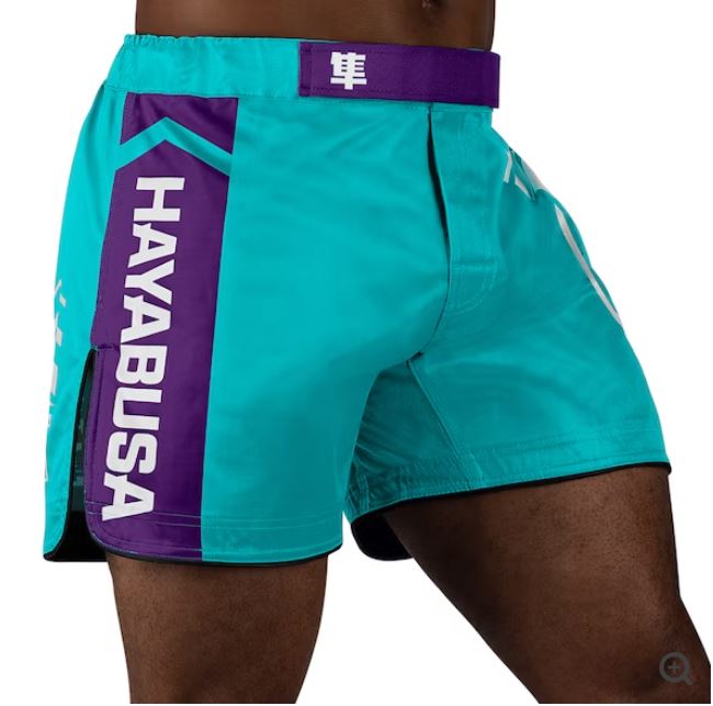 Fightshorts Hayabusa Icon (Cortos) (Turquesa / Blanco) (Disponible por Encargo)