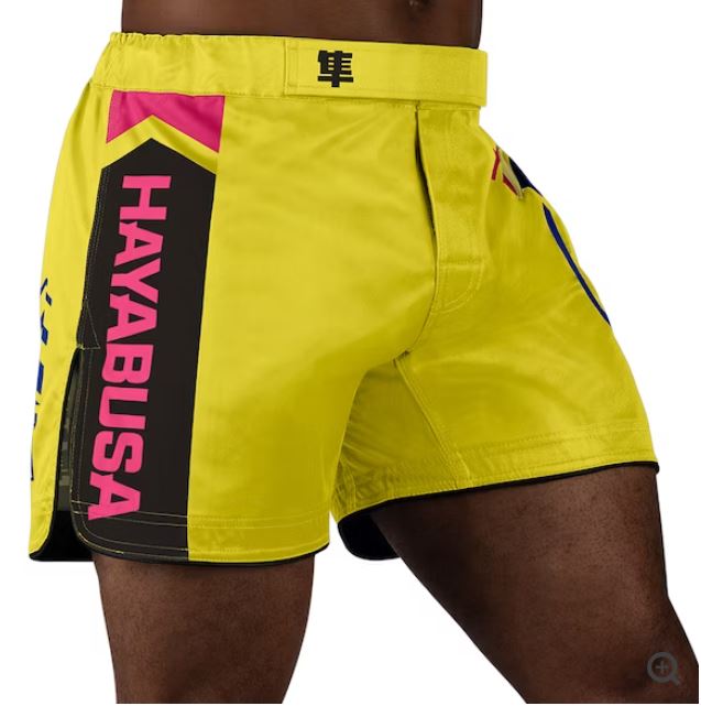 Fightshorts Hayabusa Icon (Cortos) (Amarillo / Azul) (Disponible por Encargo)