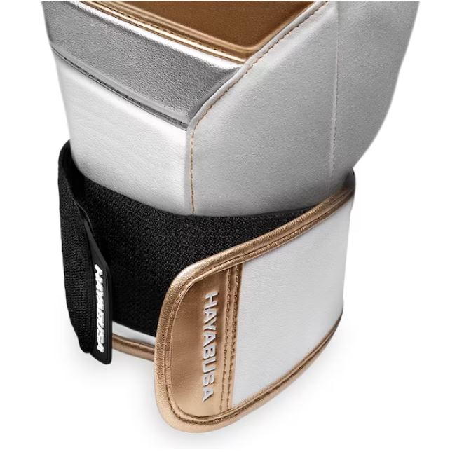 Guantes de Box Hayabusa T3 (Blanco / Dorado) (Disponible por Encargo)
