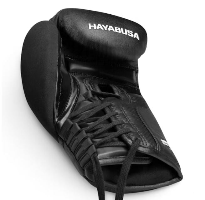 Guantes de Box Hayabusa T3 con Cierre con Cordón (Negro / Blanco) (Disponible por Encargo)