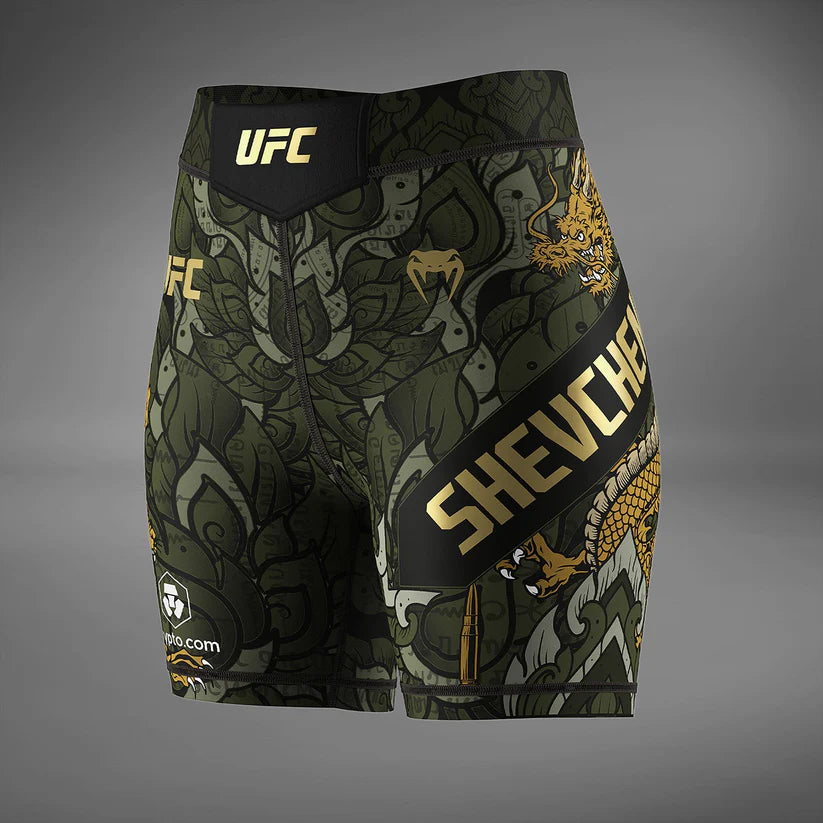 Licra Corta Venum UFC Unrivaled Valentina Shevchenko (Verde) (Disponible por Encargo)