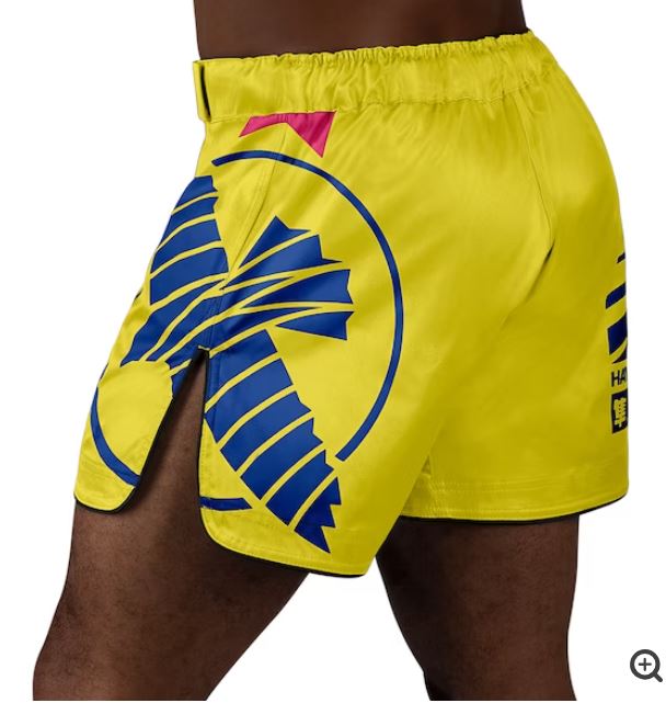 Fightshorts Hayabusa Icon (Cortos) (Amarillo / Azul) (Disponible por Encargo)