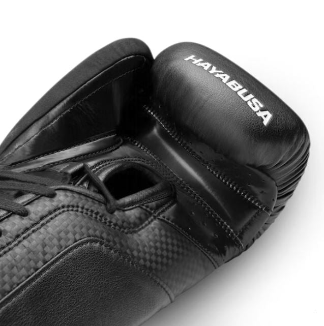 Guantes de Box Hayabusa T3 con Cierre con Cordón (Negro / Blanco) (Disponible por Encargo)