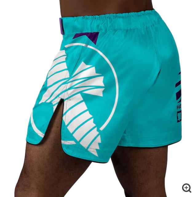 Fightshorts Hayabusa Icon (Cortos) (Turquesa / Blanco) (Disponible por Encargo)