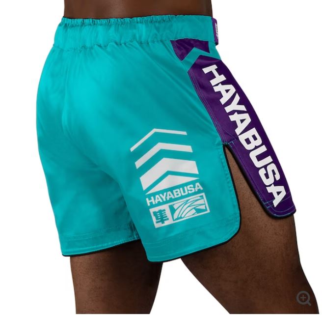 Fightshorts Hayabusa Icon (Cortos) (Turquesa / Blanco) (Disponible por Encargo)