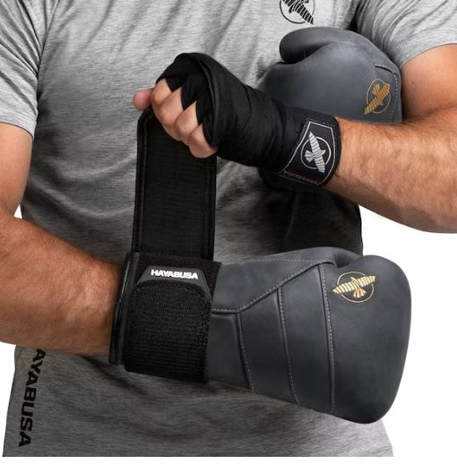 Guantes de Box Hayabusa T3 de Cuero de Lujo (Negro / Dorado) (Disponible por Encargo)