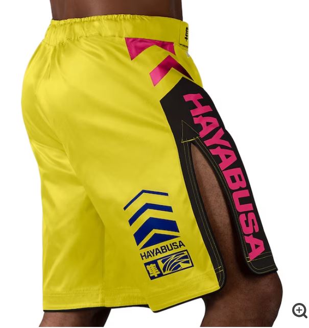 Fightshorts Hayabusa Icon (Largos) (Amarillo / Azul) (Disponible por Encargo)