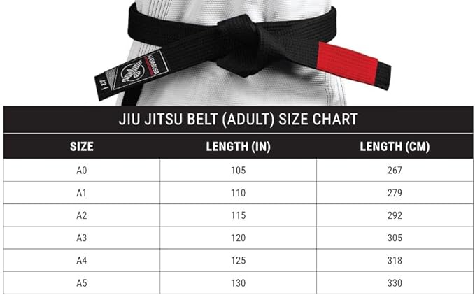 Cinta de Jiujitsu Brasileño Hayabusa (Negra) (Disponible en Costa Rica y por Encargo)