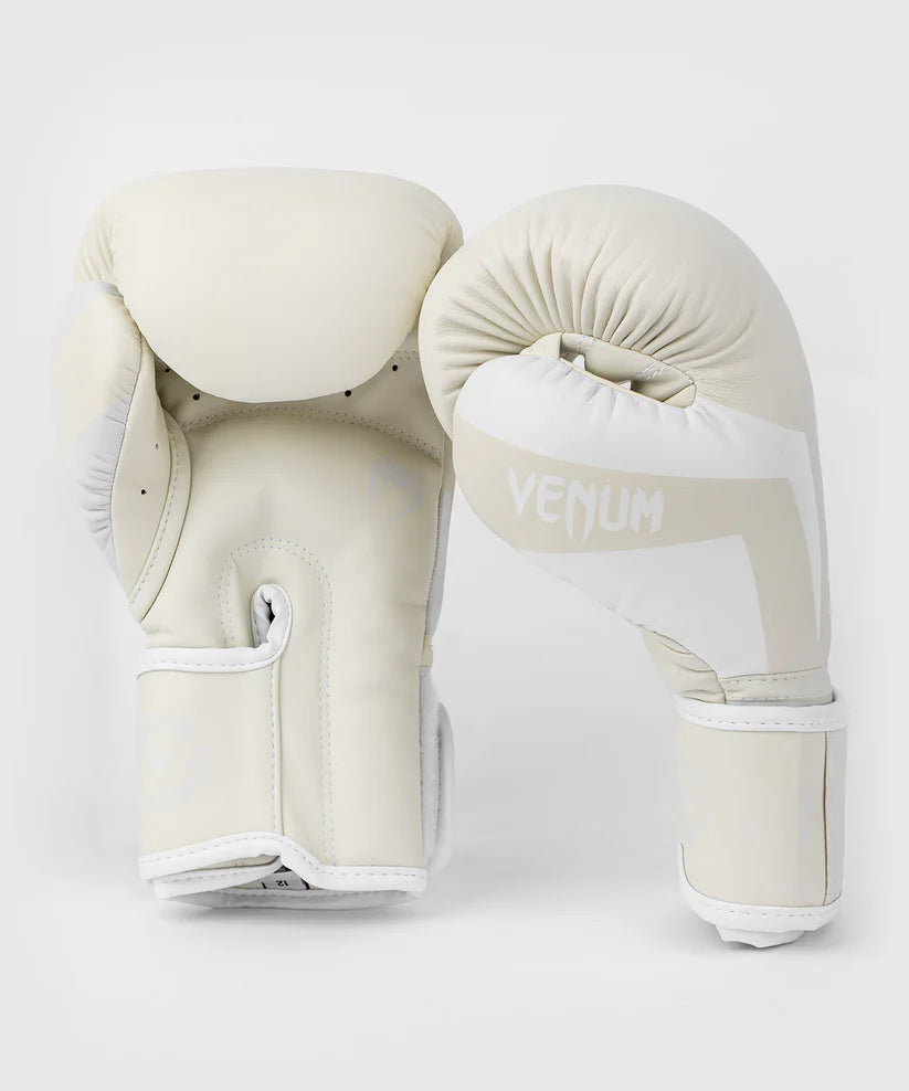 Guantes de Box Venum Elite (Marfil / Blanco) (Disponible por Encargo)