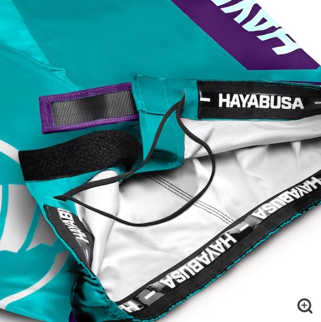 Fightshorts Hayabusa Icon (Cortos) (Turquesa / Blanco) (Disponible por Encargo)