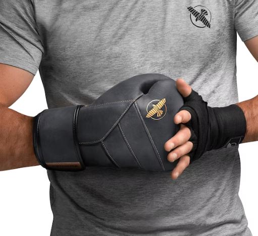 Guantes de Box Hayabusa T3 de Cuero de Lujo (Negro / Dorado) (Disponible por Encargo)