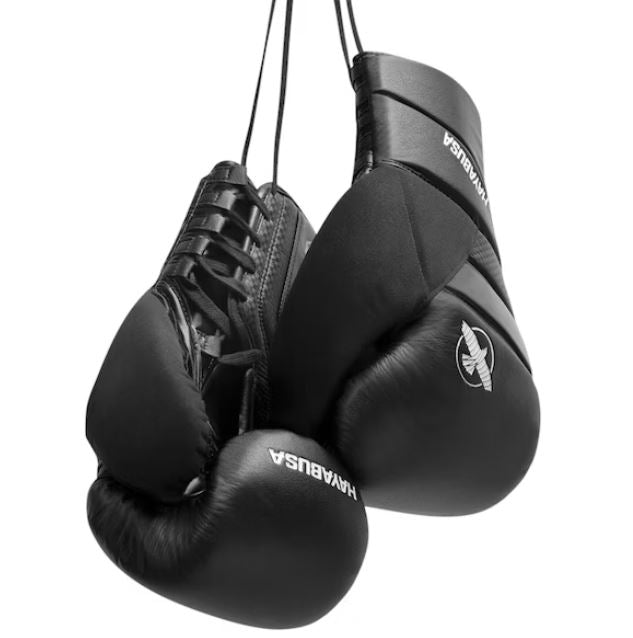 Guantes de Box Hayabusa T3 con Cierre con Cordón (Negro / Blanco) (Disponible por Encargo)