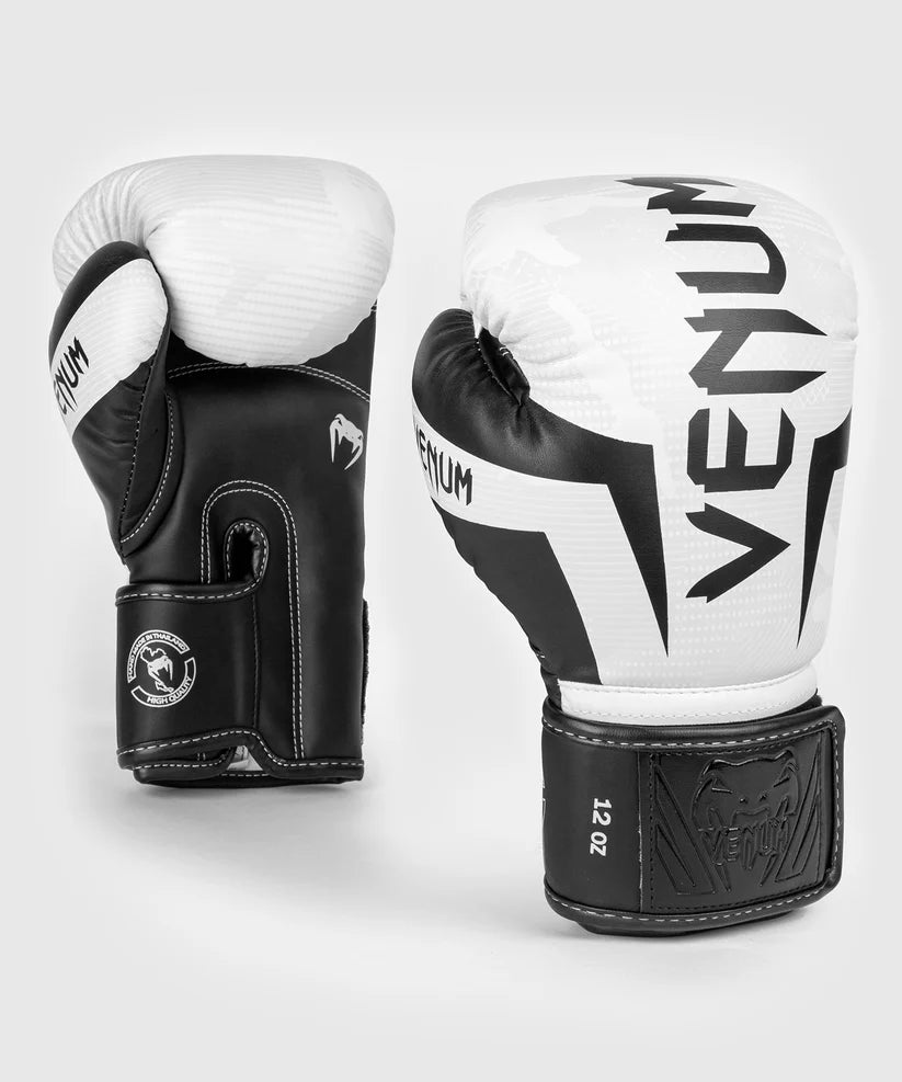 Guantes de Box Venum Elite (Blanco Camo / Negro) (Disponible por Encargo)