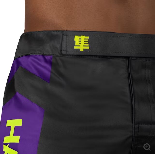 Fightshorts Hayabusa Icon (Cortos) (Negro / Amarillo) (Disponible por Encargo)