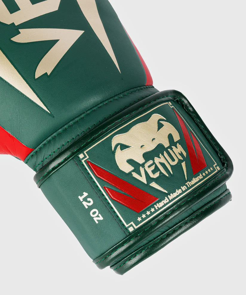 Guantes de Box Venum Elite (Verde / Dorado) (Edición Especial) (Disponible por Encargo)
