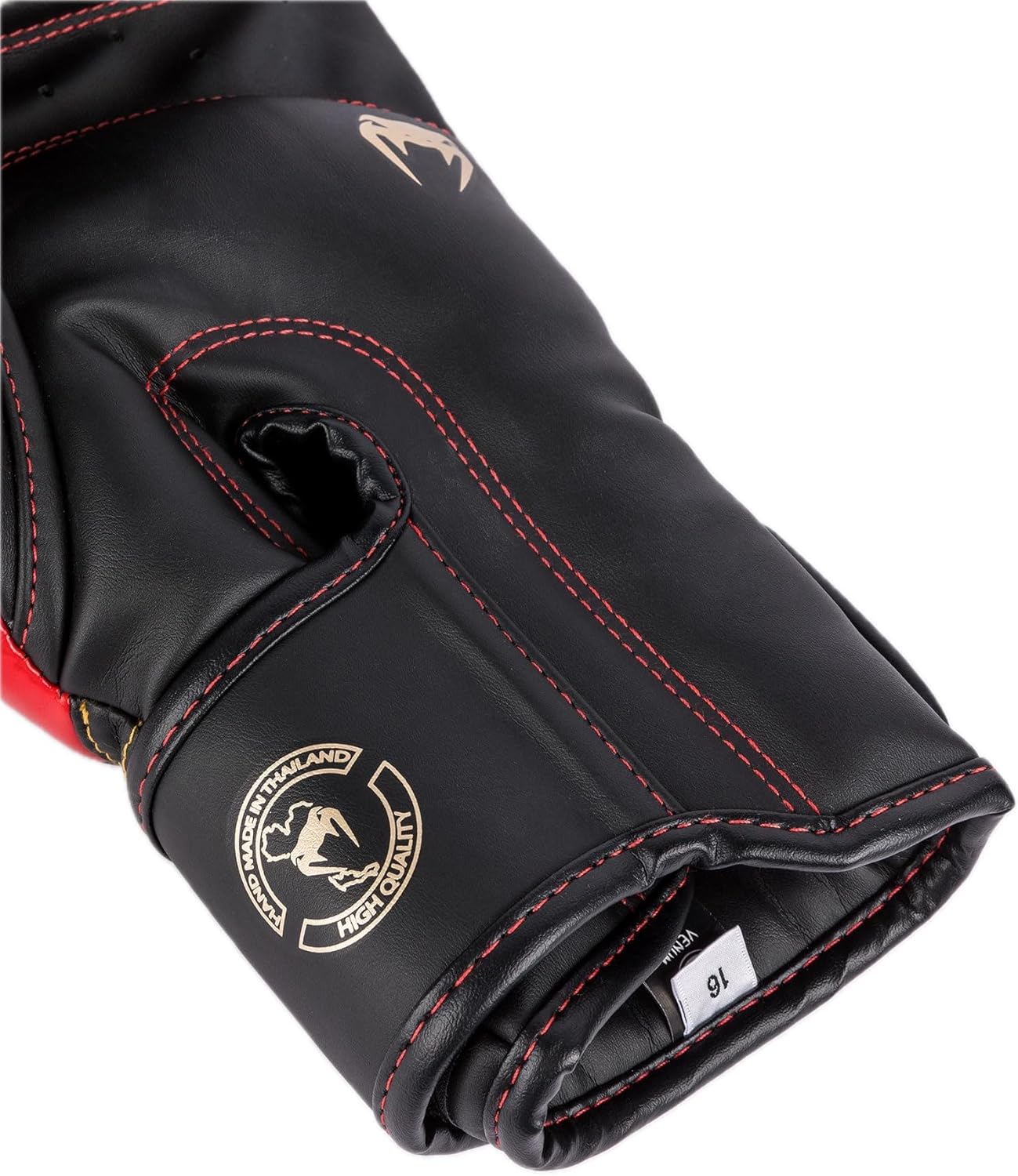 Guantes de Box Venum Elite (Negro / Dorado / Rojo) (Disponible por Encargo)