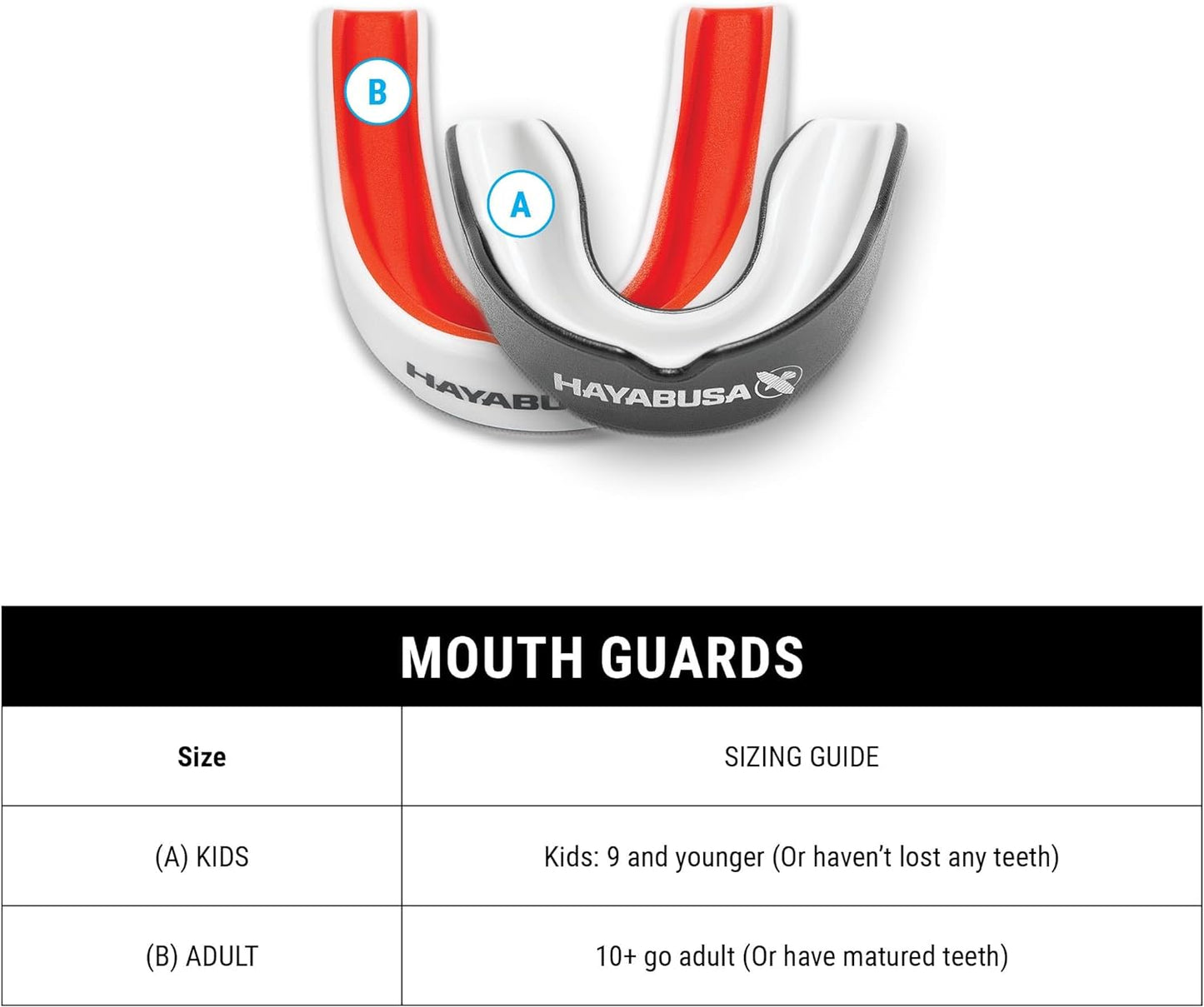 Bucal Hayabusa Combat (Negro / Blanco) (Disponible en Costa Rica)
