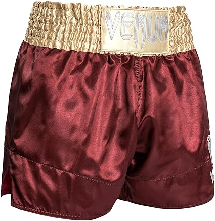 Fightshorts de Muay Thai Venum Classic (Vino / Dorado) (Disponible por Encargo)