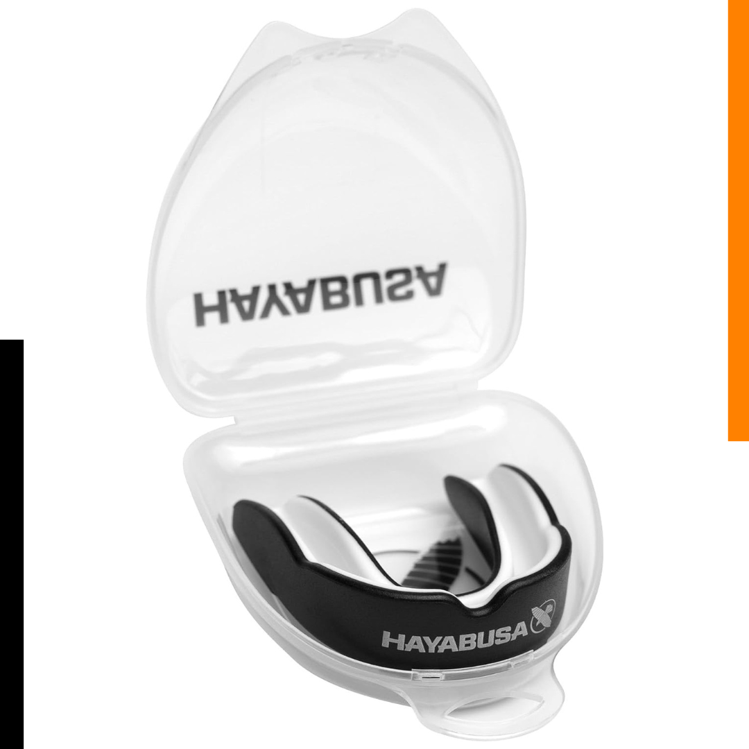 Bucal Hayabusa Combat para Niño (Negro / Blanco) (Disponible en Costa Rica y por Encargo)
