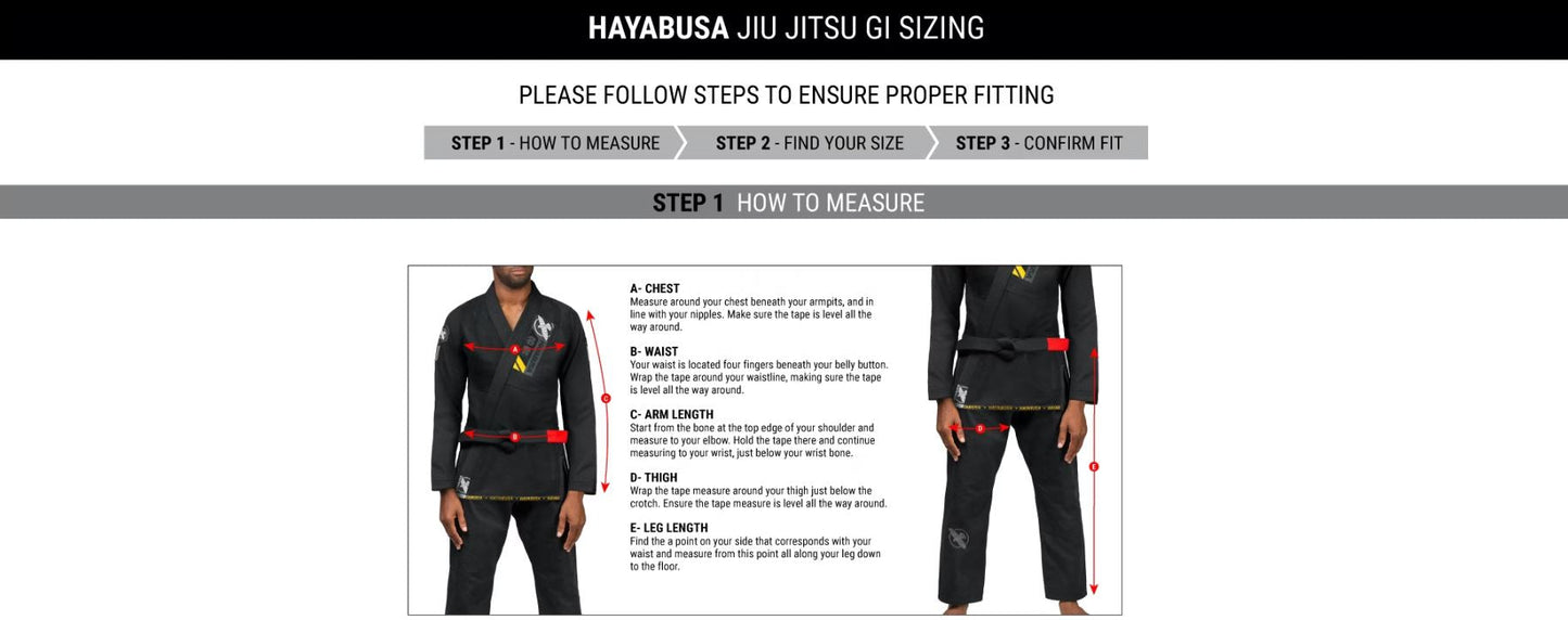 Uniforme de Jiujitsu Brasileño Liviano Hayabusa Ascend (Negro) (Disponible por Encargo)