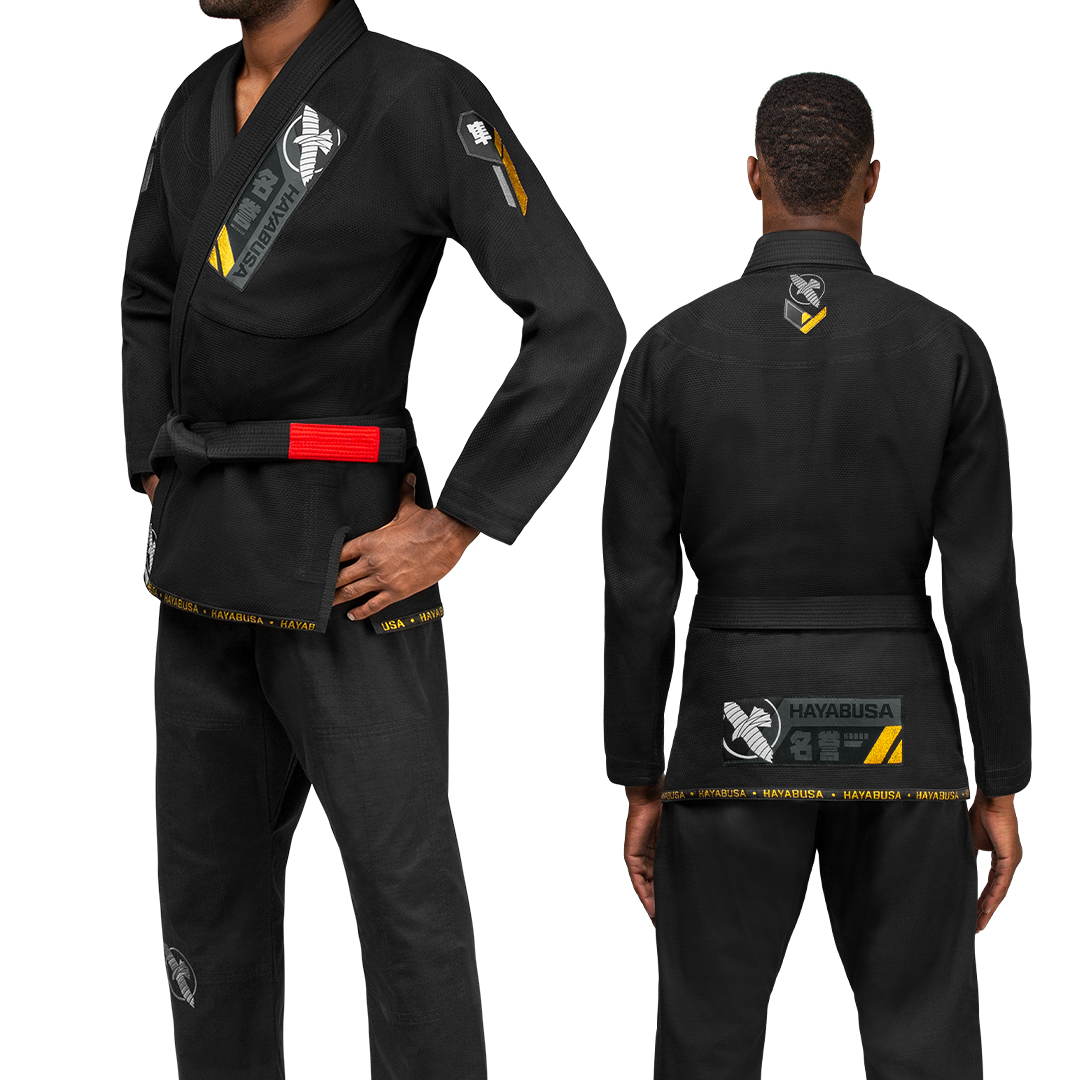 Uniforme de Jiujitsu Brasileño Liviano Hayabusa Ascend (Negro) (Disponible por Encargo)