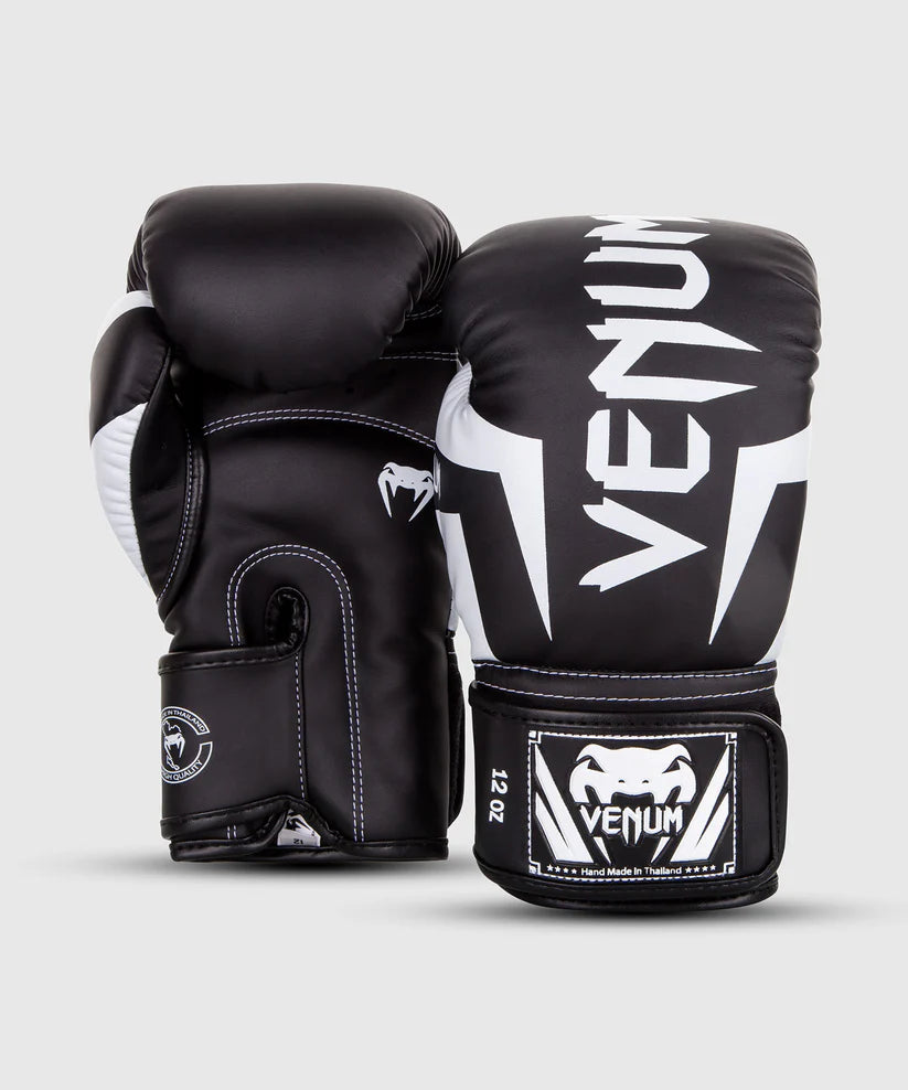 Guantes de Box Venum Elite (Negro / Blanco) (Disponible por Encargo)