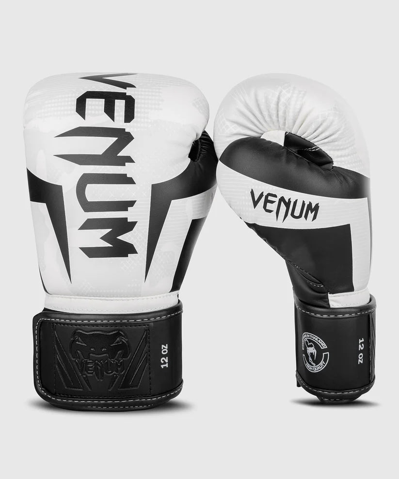 Guantes de Box Venum Elite (Blanco Camo / Negro) (Disponible por Encargo)