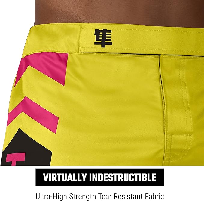 Fightshorts Hayabusa Icon (Largos) (Amarillo / Azul) (Disponible por Encargo)