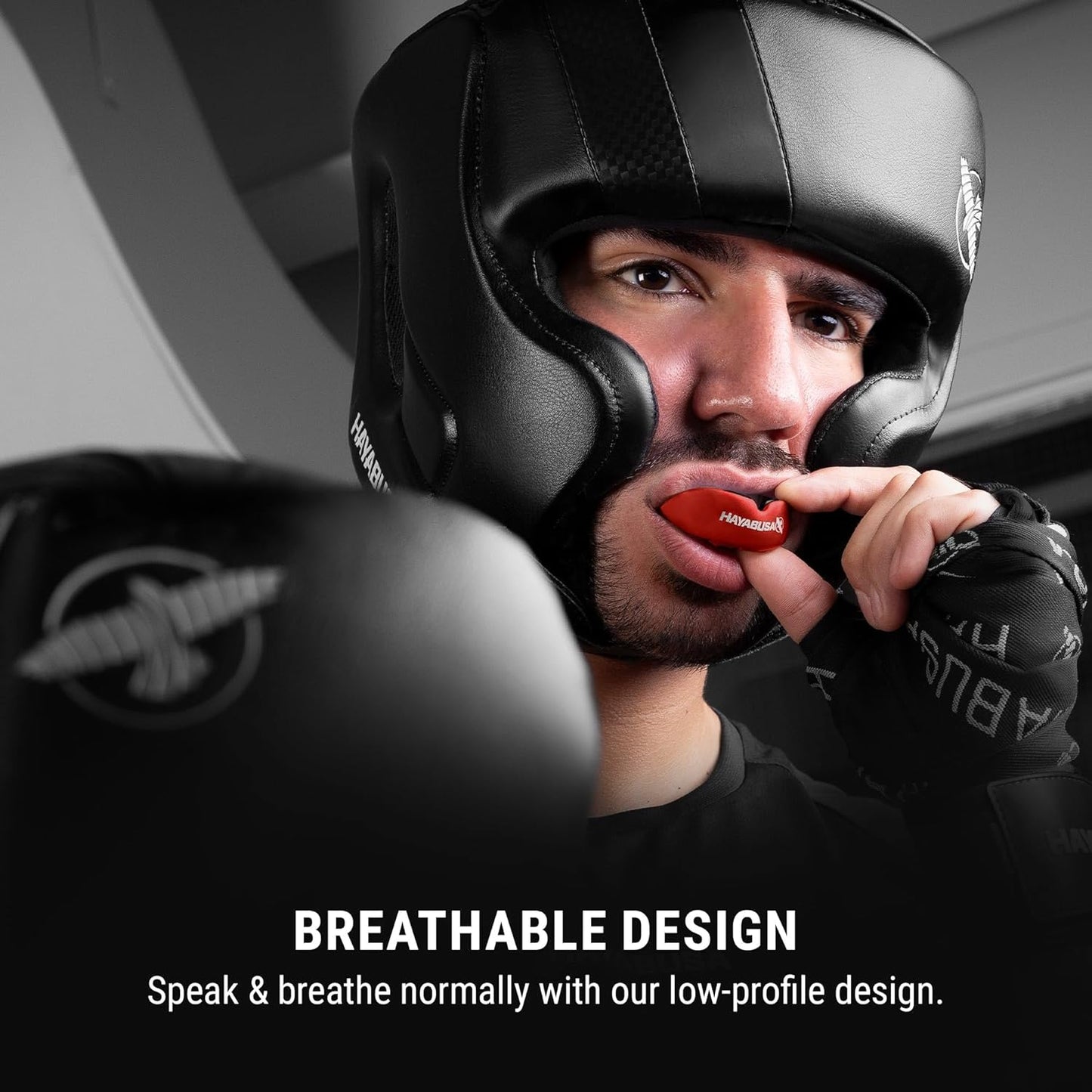 Bucal Hayabusa Combat (Rojo / Negro) (Disponible por Encargo)