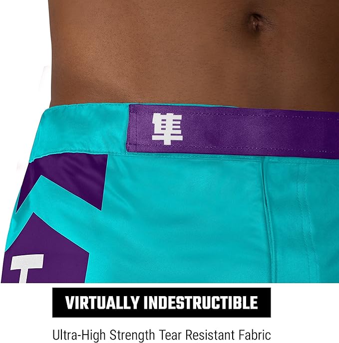 Fightshorts Hayabusa Icon (Cortos) (Turquesa / Blanco) (Disponible en Costa Rica y por Encargo)