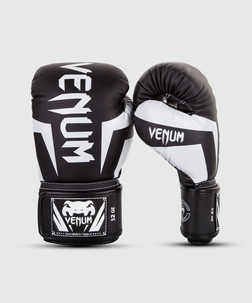 Guantes de Box Venum Elite (Negro / Blanco) (Disponible por Encargo)