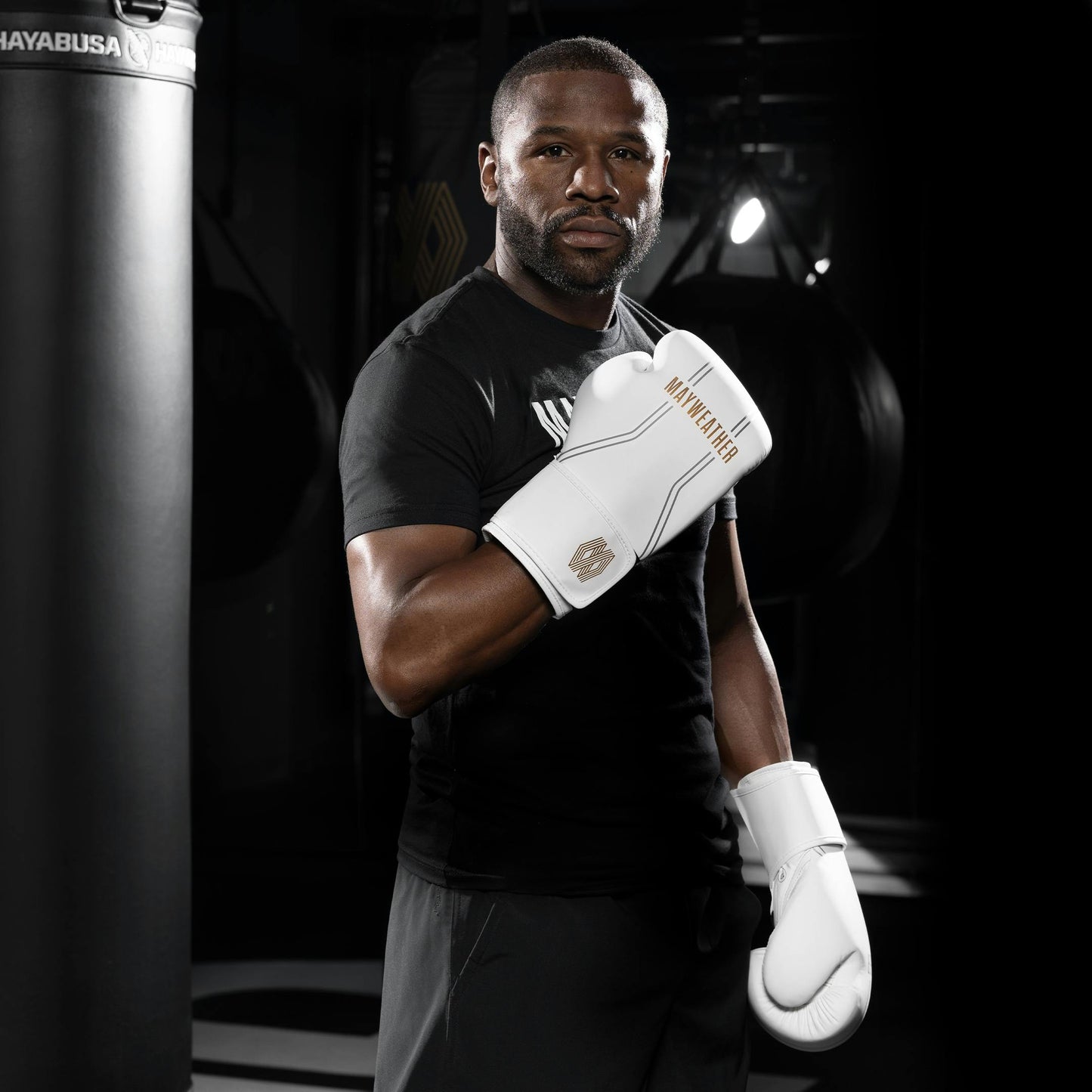 Guantes de Box Hayabusa Mayweather Contender (Blanco / Dorado) (Disponible por Encargo)