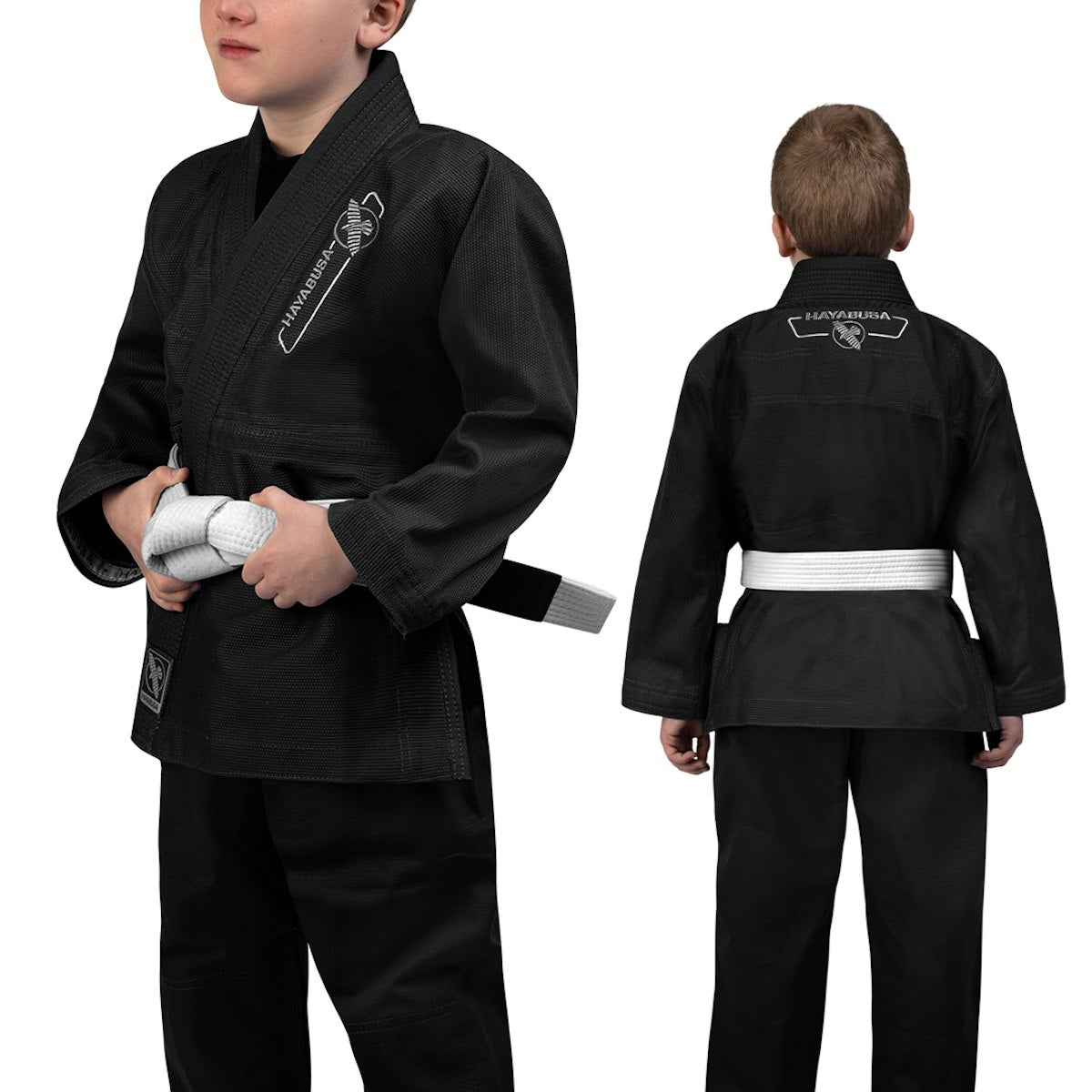 Uniforme de Jiujitsu Brasileño Hayabusa Essential para Niño (Negro) (Disponible por Encargo)