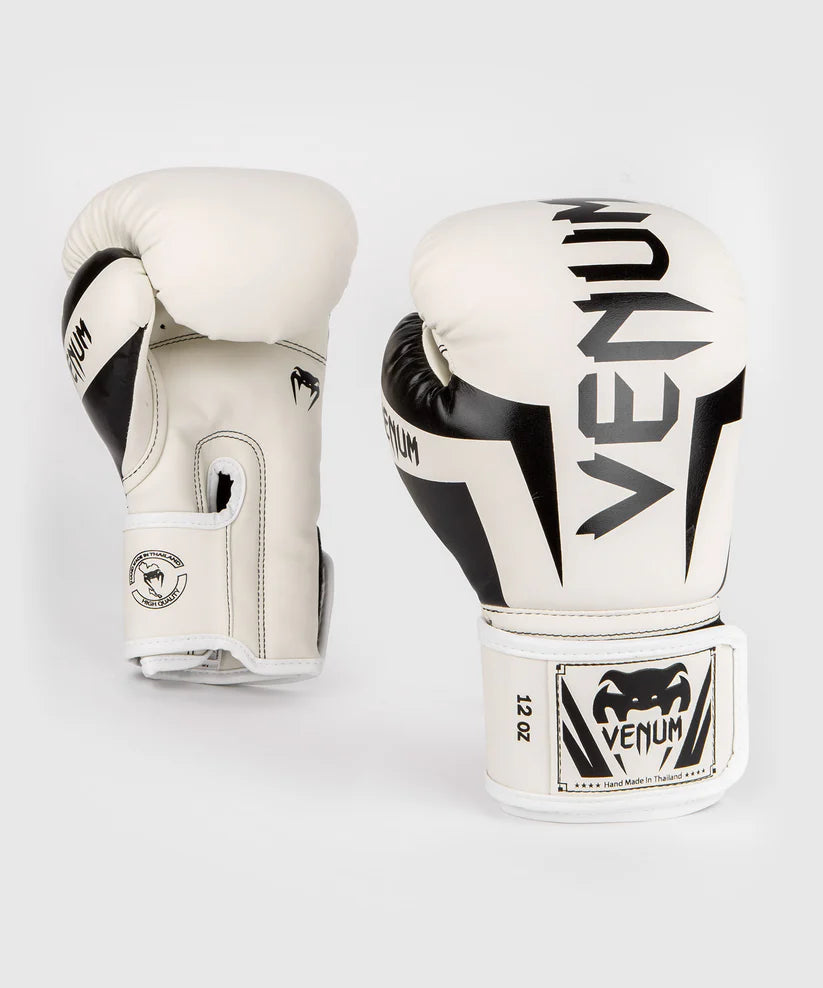 Guantes de Box Venum Elite (Blanco / Negro) (Disponible por Encargo)