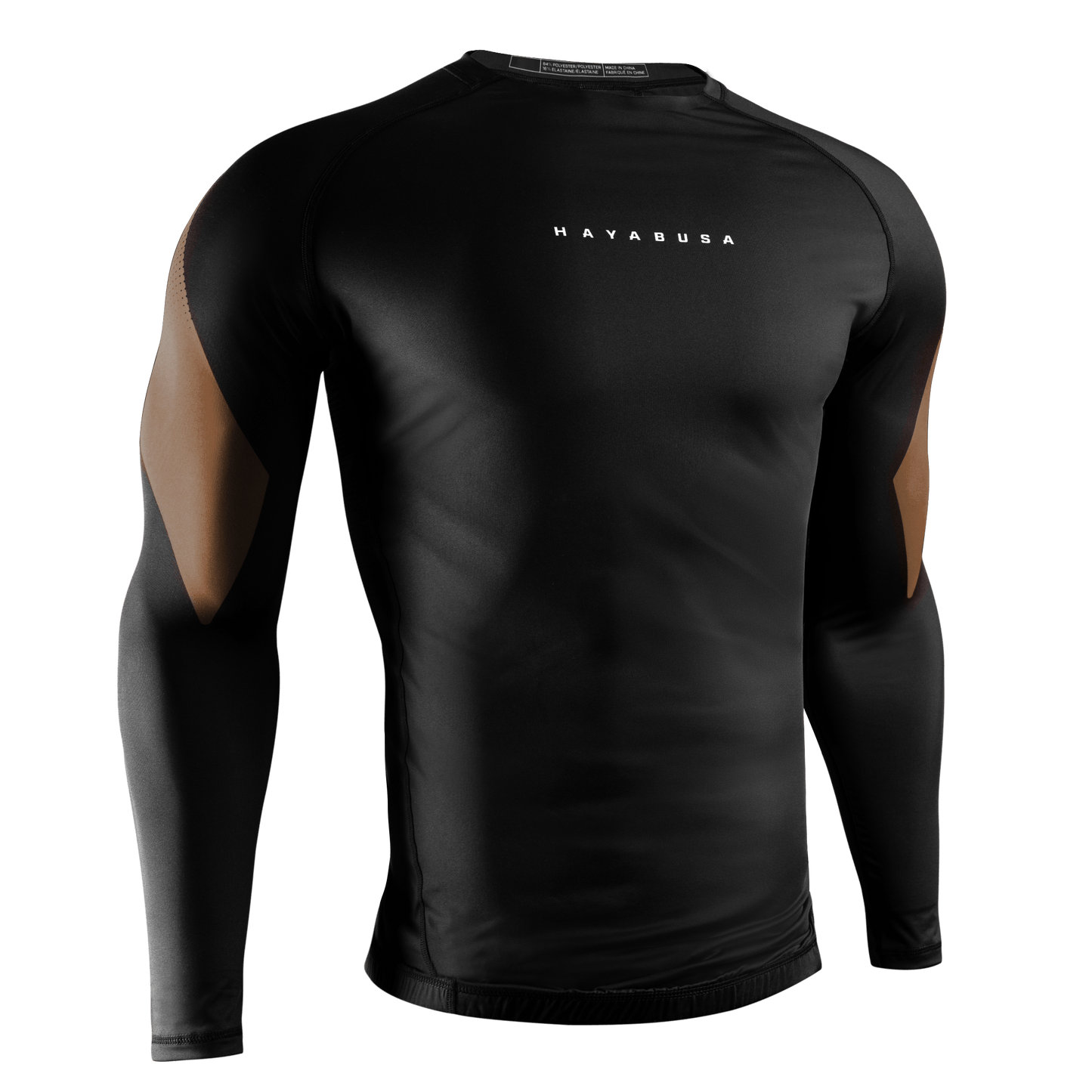 Rashguard Manga Larga para Hombre Hayabusa Pro Ranked (Café) (Disponible por Encargo)