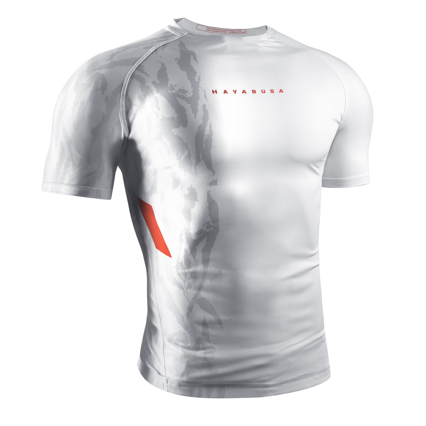 Rashguard Manga Corta para Hombre Hayabusa Apex (Blanco Ceniza) (Disponible por Encargo)
