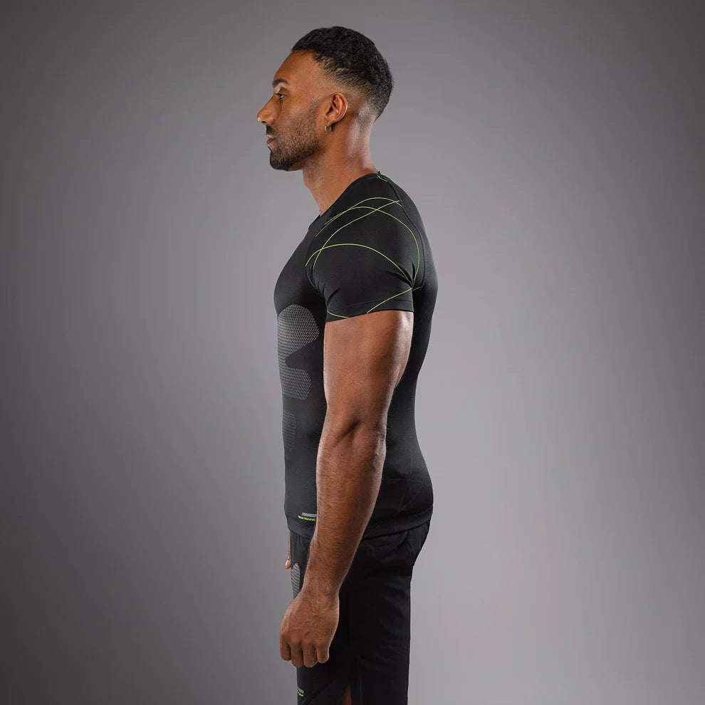 Rashguard Manga Corta para Hombre Venum Tactical XT (Amarillo Neón) (Disponible en Costa Rica y por Encargo)
