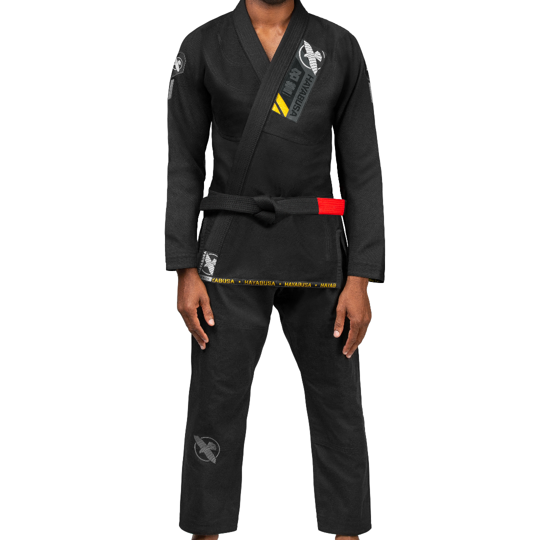 Uniforme de Jiujitsu Brasileño Liviano Hayabusa Ascend (Negro) (Disponible por Encargo)