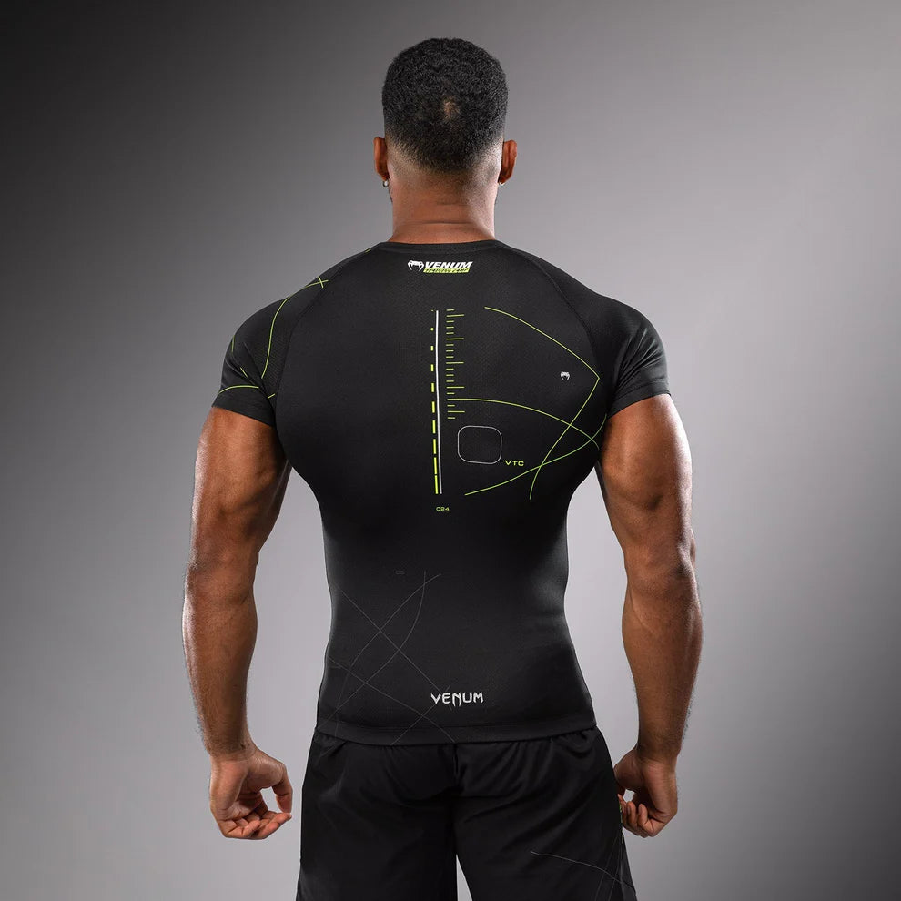 Rashguard Manga Corta para Hombre Venum Tactical XT (Amarillo Neón) (Disponible en Costa Rica y por Encargo)