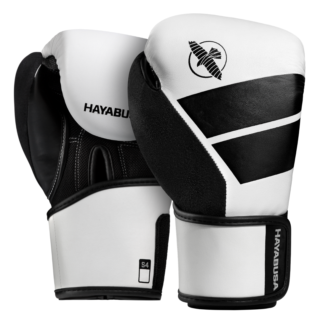 Guantes de Box Hayabusa S4 para Niños (Blanco / Negro) (Disponible por Encargo)