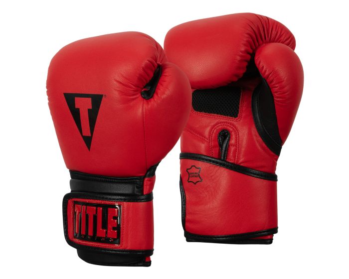 Guantes de Box Title Dauntless (Cuero) (Rojo / Negro) (Disponible por Encargo)