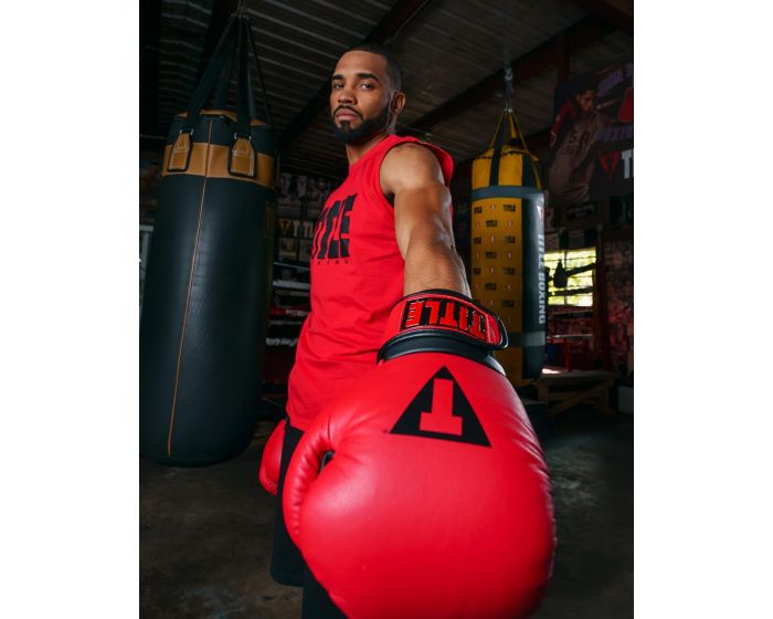 Guantes de Box Title Dauntless (Cuero) (Rojo / Negro) (Disponible por Encargo)