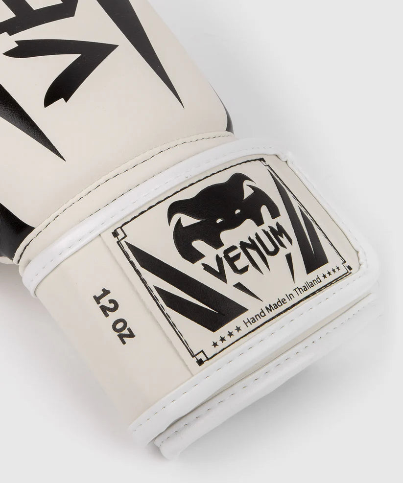 Guantes de Box Venum Elite (Blanco / Negro) (Disponible por Encargo)