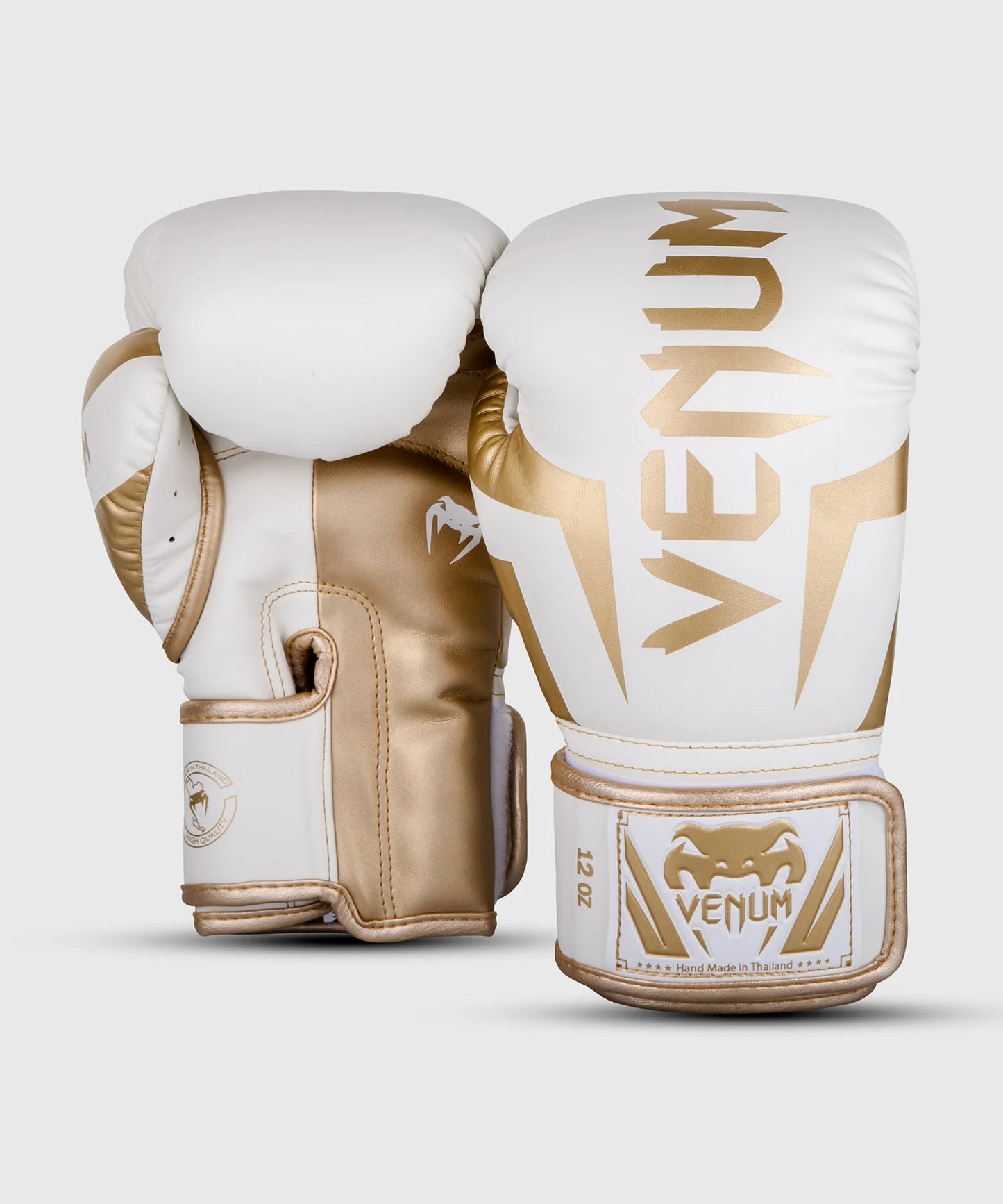Guantes de Box Venum Elite (Blanco / Dorado) (Disponible por Encargo)